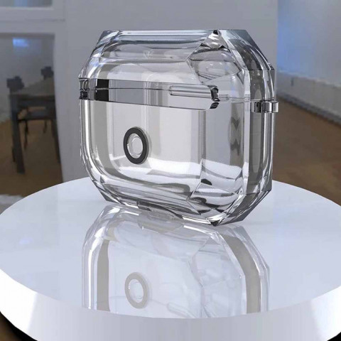 Чехол для AirPods Pro Shockproof Transparent Black